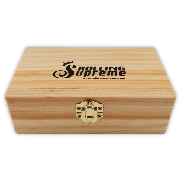 RAW Holzbox inkl. Rollbrett 2 Fächer Aufbewahrungsbox aus Kiefer für Kiffer 1